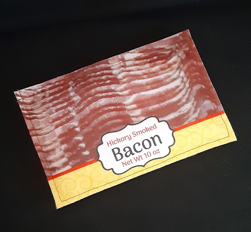 Felt Food Pretend Bacon Package for Play Kitchens Grocery Stores and Restaurants